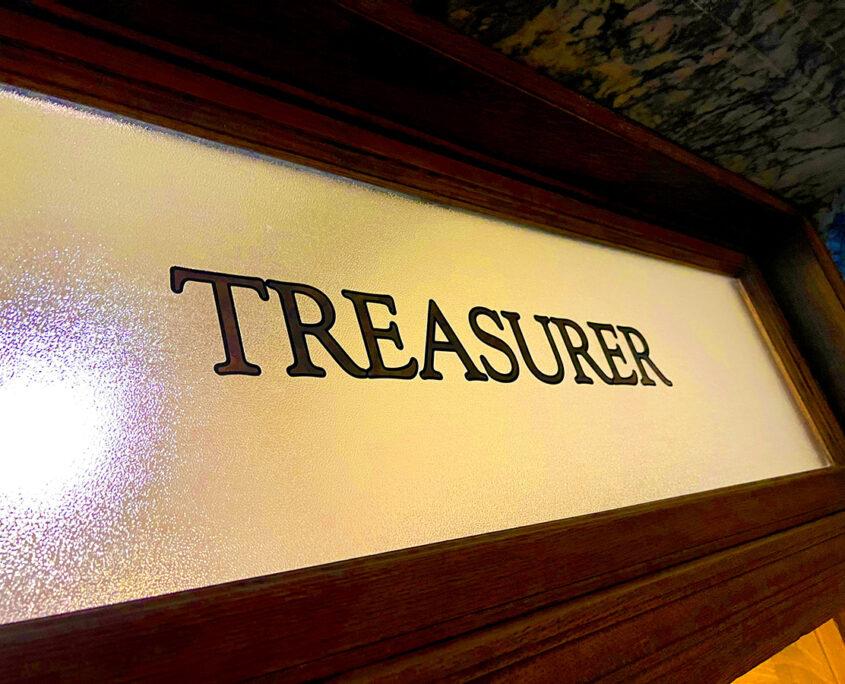 Treasurer&#039;s Office sign